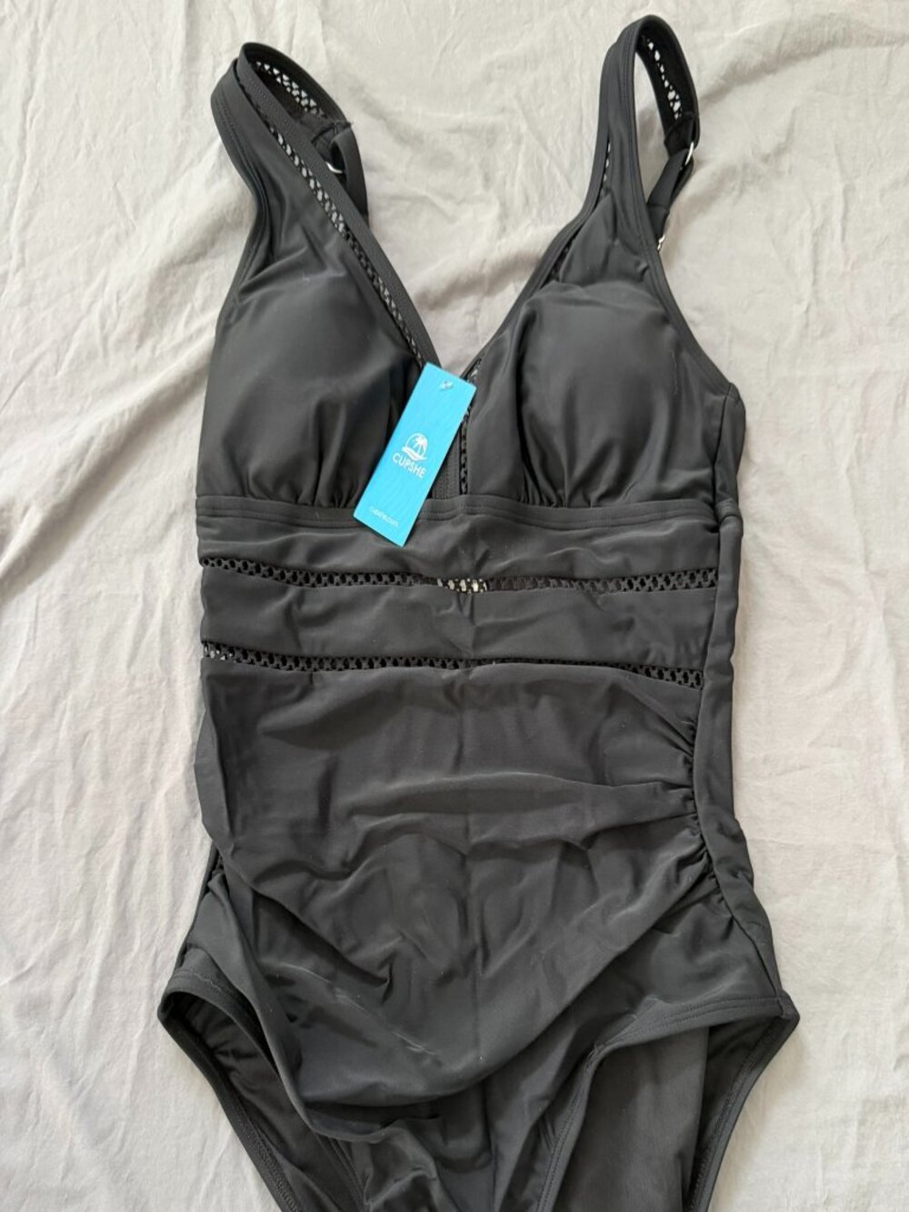 Cupshe One Piece Bathing Suit, Black, Small